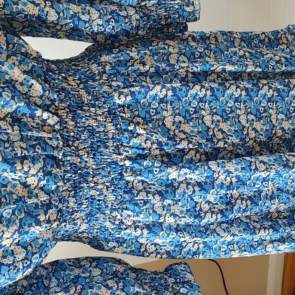 🔥HOST PICK 🔥NWT - Pastoral Ditsy Floral V Neck Half Sleeve Ruffles Skirt Dress - Picture 7 of 7